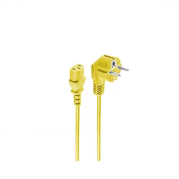 shiverpeaks BASIC-S Cavo di alimentazione Schuko a IEC C13, 1,8 m, giallo BS09-05182