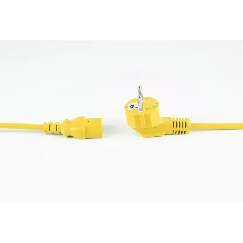 shiverpeaks BASIC-S Cavo di alimentazione Schuko a IEC C13, 1,8 m, giallo BS09-05182