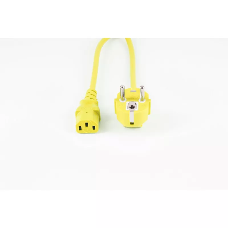 shiverpeaks BASIC-S Cavo di alimentazione Schuko a IEC C13, 1,8 m, giallo BS09-05182
