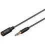 Wentronic Goobay Cavo prolunga jack 3,5mm, nero, 1 m - jack 3,5mm maschio a jack 3,5mm femmina, stereo (97113)