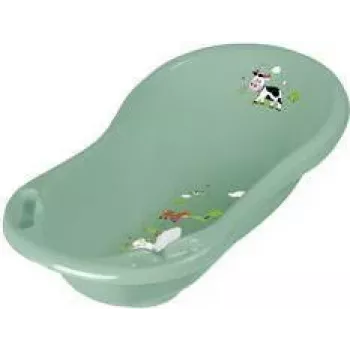 keeeper kids Vaschetta per neonati Maria Funny Farm, Nordic Green, con tappo e due scomparti, polipropilene 1842631506300