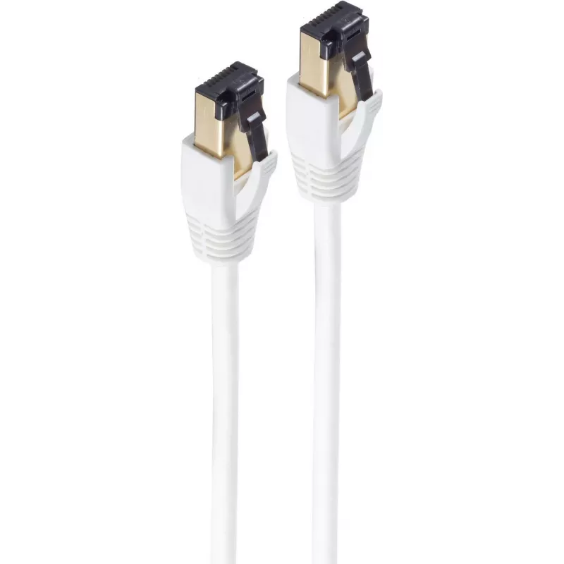 SHIVERPEAKS BASIC-S Cavo patch Cat.8 F/FTP, 5 m, bianco, RJ45 a RJ45, 40 Gbps, 2000 MHz, 568B BS08-41056