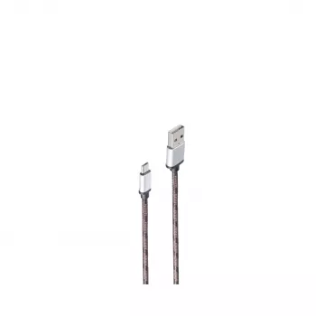 SHIVERPEAKS BS14-50082 cavo USB 2.0, USB-A a Micro-USB B, 2 m, marrone