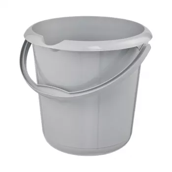 keeeper mika eco secchio per la pulizia rotondo, 10 litri, grigio pietra, plastica 100% riciclata, manico ergonomico 1171015000000