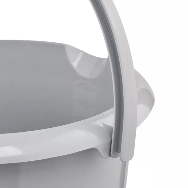 keeeper mika eco secchio per la pulizia rotondo, 10 litri, grigio pietra, plastica 100% riciclata, manico ergonomico 1171015000000