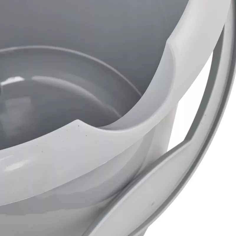 keeeper mika eco secchio per la pulizia rotondo, 10 litri, grigio pietra, plastica 100% riciclata, manico ergonomico 1171015000000