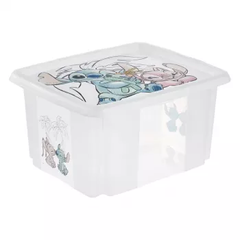 keeeper scatola portatutto karolina Stitch, 24 litri scatola girevole/impilabile con coperchio, PP, trasparente, 1 pezzo 1223700131900