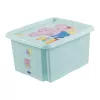 keeeper scatola portatutto karolina Peppa Pig, 24 litri scatola girevole/impilabile con coperchio, PP, acquamarina, 1 pezzo 1223762433600