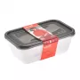 keeeper fredo fresh Set contenitori per alimenti, 2 x 3,3 L, rettangolare, trasparente con coperchi grigi 3068082700000