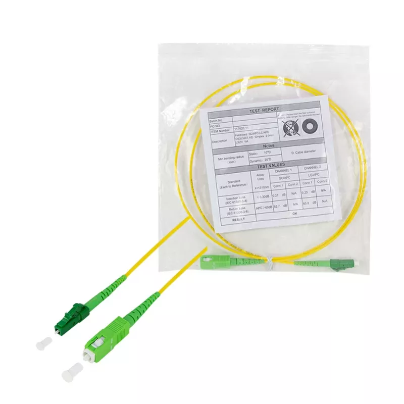 LogiLink Cavo patch in fibra ottica OS2 Single-Mode SC su LC Simplex, 30 m, G657.A2, LSZH, Giallo FPSLS30