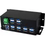 EXSYS EX-1112HMS Hub USB 3.2 Gen 1 industriale per guida DIN 12-Port