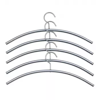 KERKMANN Grucce in acciaio, alluminio argento, spessore 10 mm, lunghezza 460 mm, curve, 5 pezzi (6219)