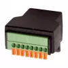 EXSYS EX-49112 Adattatore da RJ45 femmina a morsettiera 8-Pin con pulsante, CAT.5e