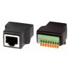 EXSYS EX-49112 Adattatore da RJ45 femmina a morsettiera 8-Pin con pulsante, CAT.5e