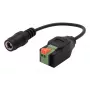 EXSYS Cavo adattatore da presa DC 5,5x2,1mm a morsettiera a 2 poli con pulsante, 15cm EX-49141