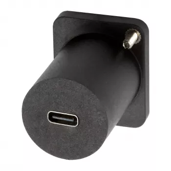 EXSYS Adattatore D-Tipo USB-C femmina a femmina, USB 3.2 Gen 1, montaggio a pannello, nero (EX-49158)
