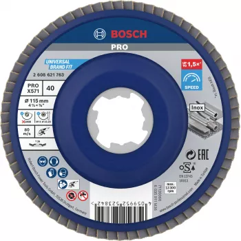 Bosch X-LOCK disco lamellare 115 mm G 60 per metallo, angolare, X571 Best for Metal 2608621763