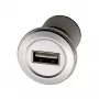 EXSYS EX-49191 Adattatore USB 2.0 da incasso, USB-A femmina a USB-A femmina, metallo