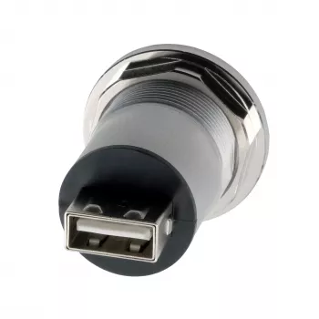 EXSYS EX-49191 Adattatore USB 2.0 da incasso, USB-A femmina a USB-A femmina, metallo