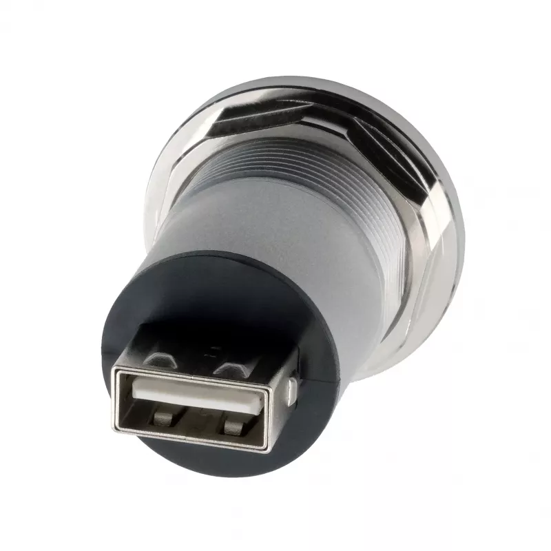 EXSYS EX-49191 Adattatore USB 2.0 da incasso, USB-A femmina a USB-A femmina, metallo