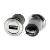 EXSYS EX-49191 Adattatore USB 2.0 da incasso, USB-A femmina a USB-A femmina, metallo