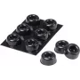 3M SJ 5009 MPBB Piedini tampone rotondi autoadesivi, nero, diametro 22,3 mm x altezza 10,1 mm, 6 pezzi