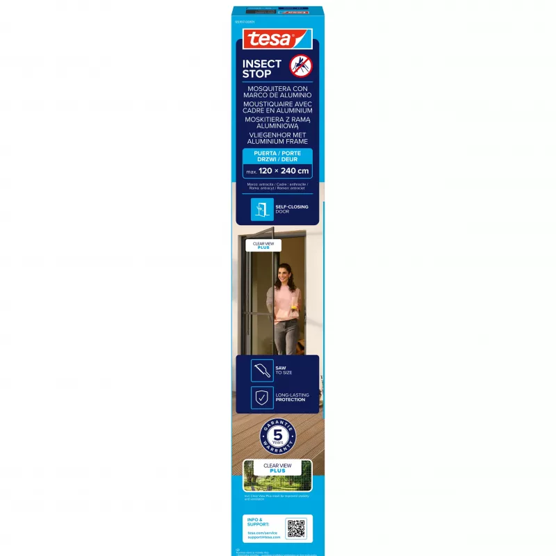 tesa Insect Stop Antracite Zanzariera per porta 1,2 x 2,4 m 55197-00101-00