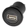 EXSYS EX-49212 Adattatore USB 2.0 da incasso, USB-A femmina a USB-A femmina, nero