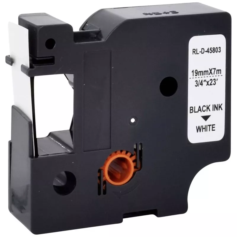 Renkforce RF-LT-D45803 cartuccia nastro per etichettatrice DYMO D1 compatibile, 19 mm, bianco/nero, 7 m RF-6027838