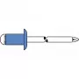 GESIPA rivetto cieco acciaio/acciaio 4x8mm testa tonda piatta campo di serraggio 2,5-4,5mm (6310443)