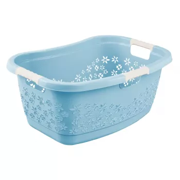 keeeper Lasse cesto portabiancheria ergonomico a forma di rene, Nordic Blue, 40 L, maniglie Soft-Grip, 1 pz. 1078268000000