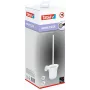 tesa MOON WHITE set scopino e porta scopino per WC, autoadesivo, metallo, bianco opaco 40571-00000-00