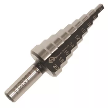 C.K Tools punta a gradini HSS 6-20 mm T3010 1 con gambo cilindrico