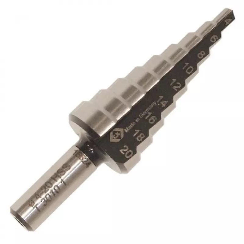 C.K Tools punta a gradini HSS 6-20 mm T3010 1 con gambo cilindrico