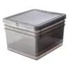 keeeper bea set scatole contenitore, 3x 18 L, grigio cristallo, coperchio Air-Control 3003182700000