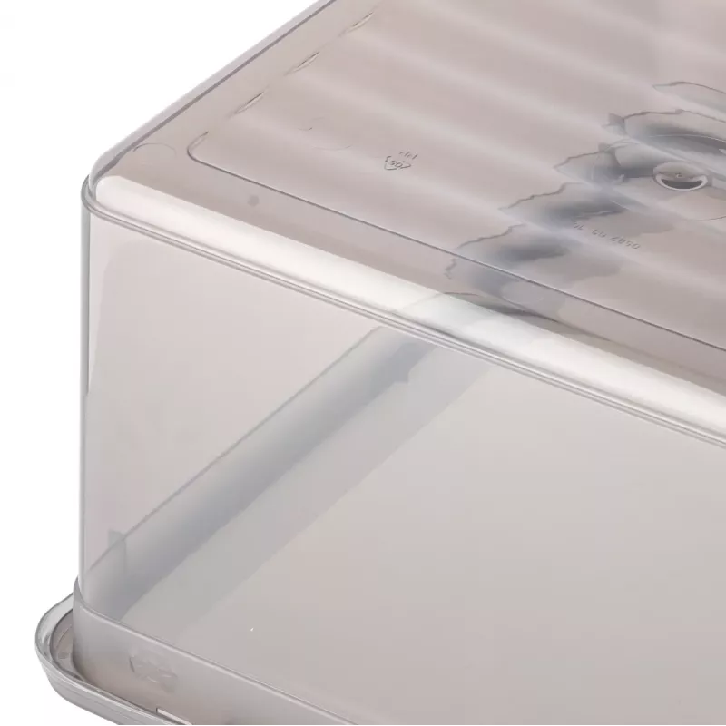 keeeper bea set scatole contenitore, 3x 18 L, grigio cristallo, coperchio Air-Control 3003182700000