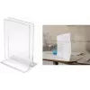DEFLECTO DEMC150YTCRY espositore portabrochure in acrilico trasparente a doppia faccia A4 verticale