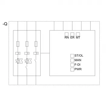 Siemens SIRIUS 3RK1 avviatore motore 3RK1308-0CE00-0CP0, 0,3-1,25 A, DOL, 3 poli, 200 V AC