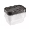 keeeper fredo fresh set di contenitori per alimenti, 5x 0,5 L, rettangolari, trasparenti con coperchi grigi 3067282700000