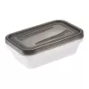 keeeper fredo fresh set di contenitori, 3 x 2,4 L, rettangolari, trasparenti con coperchi grigi 3067982700000
