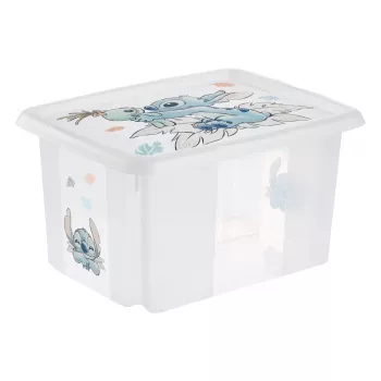 keeeper Karolina Stitch scatola contenitore, 15 L, trasparente, con coperchio, impilabile 1223600131900