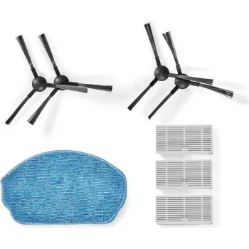 Nedis WIFIVCB01 kit di manutenzione per robot aspirapolvere – 2 filtri HEPA, 2 spazzole laterali, spazzola principale, utensile di pulizia