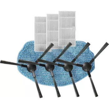 Nedis WIFIVCB01 kit di manutenzione per robot aspirapolvere – 2 filtri HEPA, 2 spazzole laterali, spazzola principale, utensile di pulizia