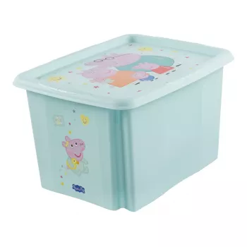 keeeper Karolina scatola contenitore Peppa Pig, 30 litri, acquamarina, con coperchio, impilabile 1223862433600