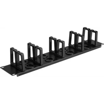 Renkforce RF-7116968 pannello di gestione cavi per rack 19 pollici 2U supporti cavi girevoli a 360° nero