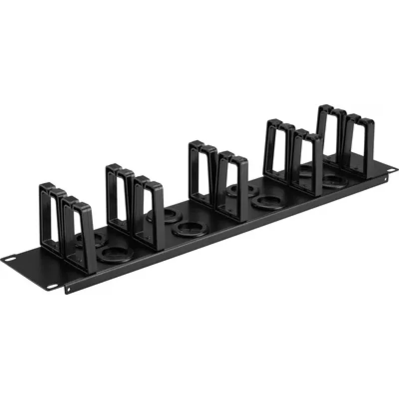 Renkforce RF-7116968 pannello di gestione cavi per rack 19 pollici 2U supporti cavi girevoli a 360° nero