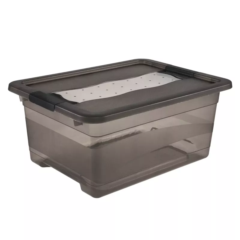 keeeper Cornelia scatola contenitore, 12 L, grigio cristallo trasparente, con coperchio scorrevole 1094182700000