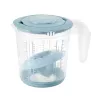 keeeper Matteo set di misurini, 3 pezzi, PP, Nordic Grey/trasparente, scale integrate per liquidi, zucchero, farina 3004568015500