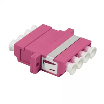 LogiLink set di accoppiatori in fibra ottica LC-Duplex Quad, viola, 12 pezzi FA04LC7