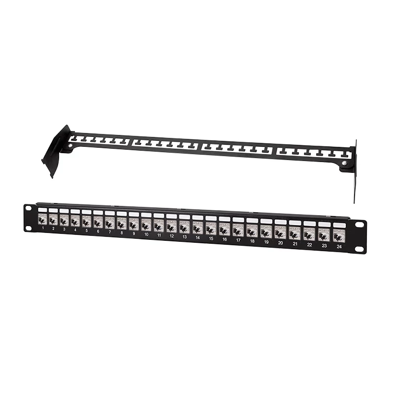 LogiLink PrimeLine Patch Panel Keystone Cat.6A schermato 24 porte, 19